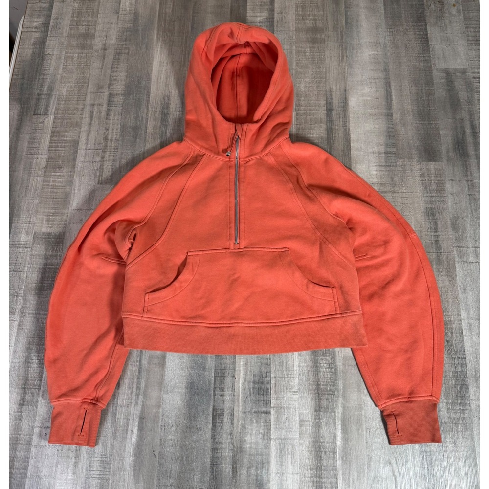 Lululemon Scuba Oversized Half-Zip Hoodie Coral Orange XS/S LW3DM4S